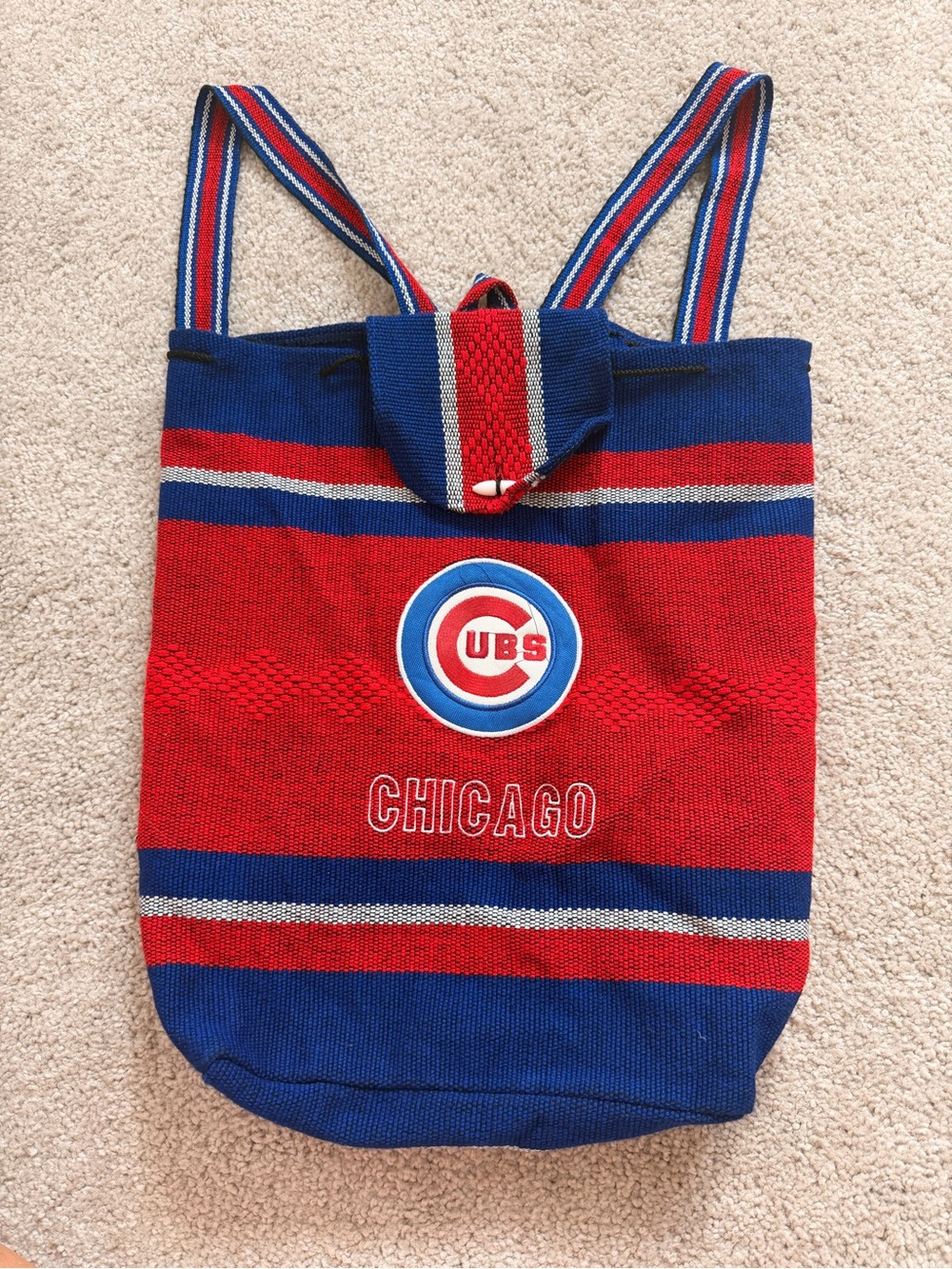 Chicago cubs Red & Blue Knit backpack